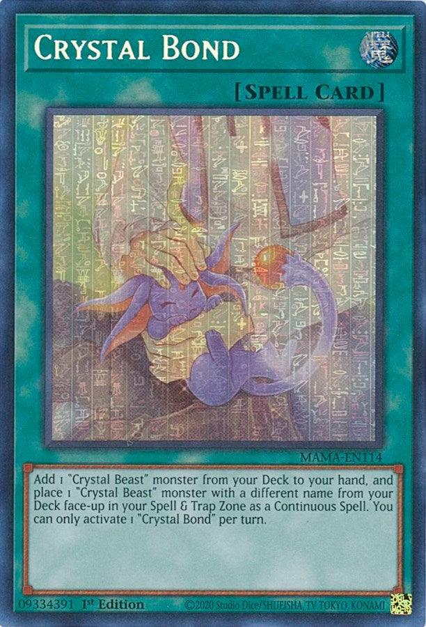 1st Edition, Magnificent Mavens, Normal Spell, Secret Pharaoh's Rare, Spell Crystal Bond [MAMA-EN114] Secret Pharaoh's Rare - Trading Card World