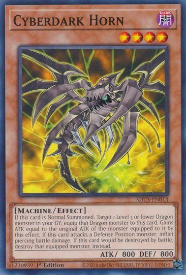 1st Edition, Common, Cyber Strike, Dark, Effect Monster, Machine, Unlimited Cyberdark Horn [SDCS-EN013] Common - Trading Card World
