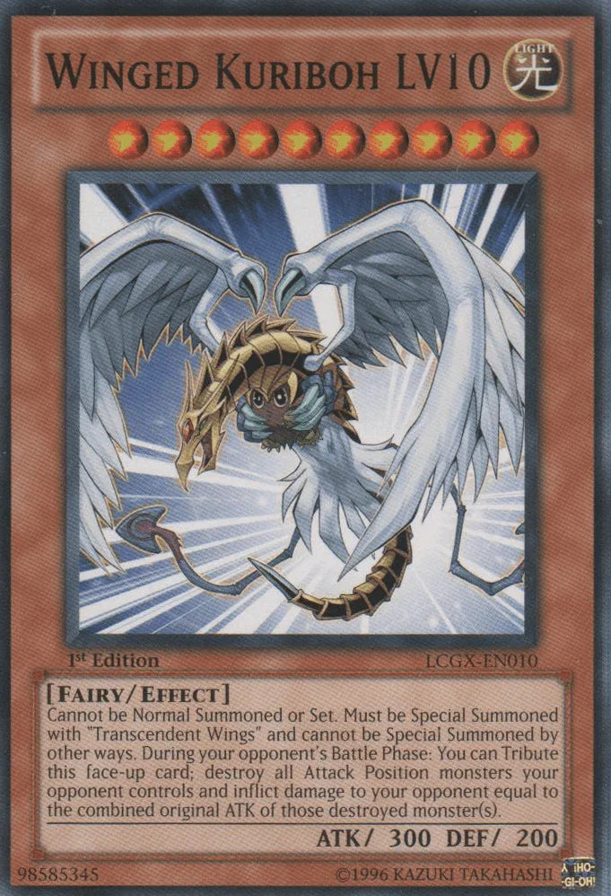 1st Edition, Common, Effect Monster, Fairy, Legendary Collection 2, Light, Unlimited Winged Kuriboh LV10 [LCGX-EN010] Common - Trading Card World