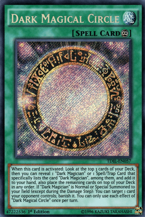 1st Edition, Continuous Spell, Secret Rare, Spell, The Dark Illusion, Unlimited Dark Magical Circle [TDIL-EN057] Secret Rare - Trading Card World