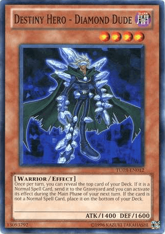 Common, Dark, Effect Monster, Turbo Pack: Booster Three, Unlimited, Warrior Destiny Hero - Diamond Dude [TU03-EN012] Common - Trading Card World