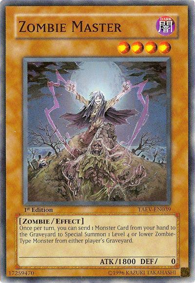 1st Edition, Dark, Effect Monster, Super Rare, Tactical Evolution, Unlimited, Zombie Zombie Master [TAEV-EN039] Super Rare - Trading Card World