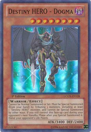 1st Edition, Dark, Effect Monster, Legendary Collection 2, Super Rare, Unlimited, Warrior Destiny HERO - Dogma [LCGX-EN128] Super Rare - Trading Card World