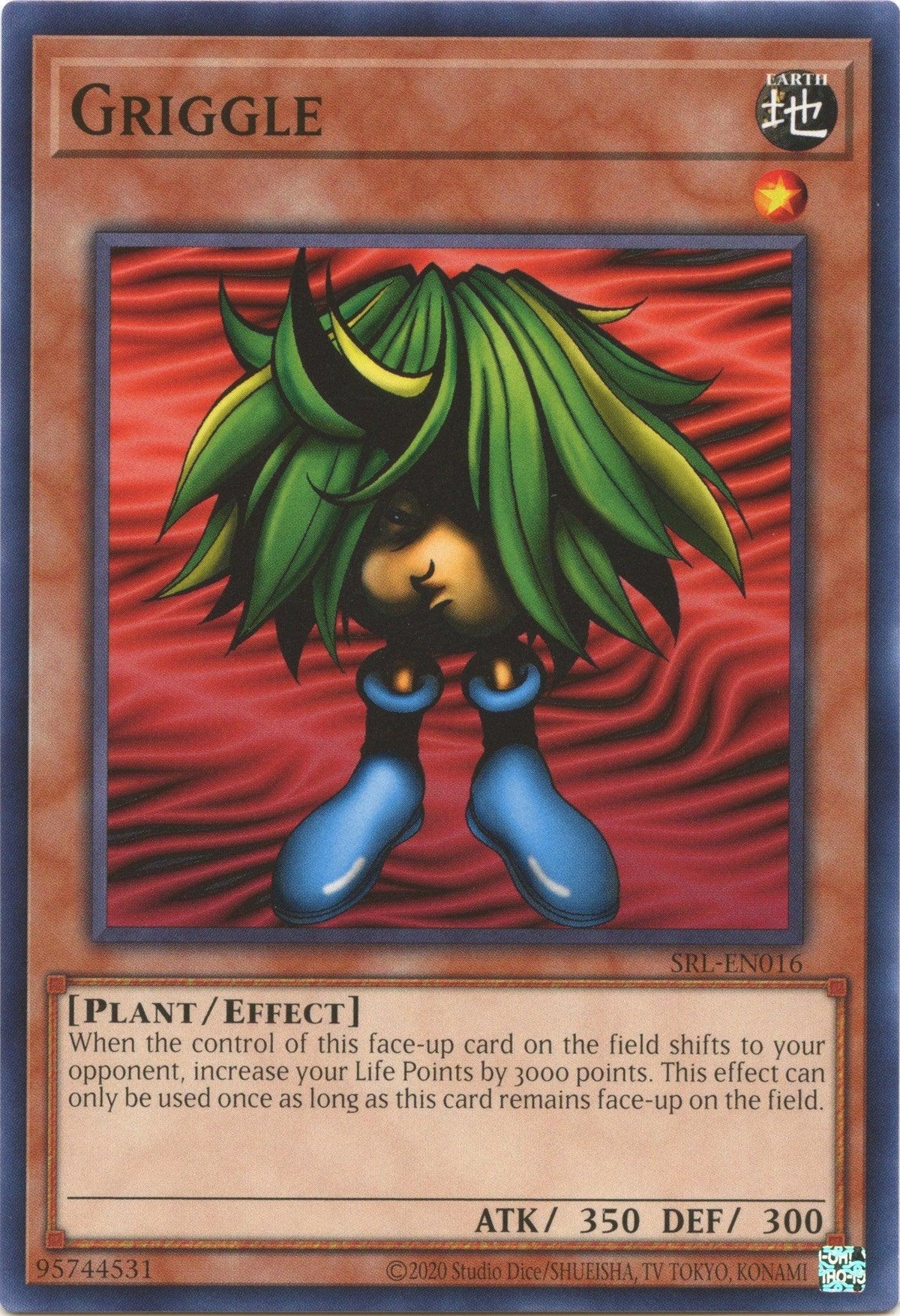 Common, Earth, Effect Monster, Plant, Spell Ruler (25th Anniversary Edition), Unlimited Griggle (25th Anniversary) [SRL-EN016] Common - Trading Card World