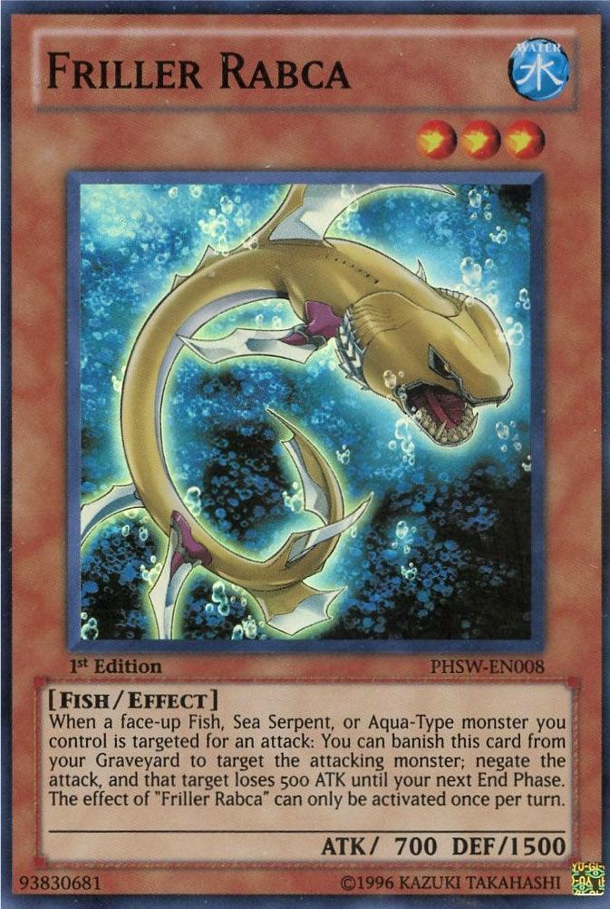 1st Edition, Effect Monster, Fish, Photon Shockwave, Super Rare, Unlimited, Water Friller Rabca [PHSW-EN008] Super Rare - Trading Card World