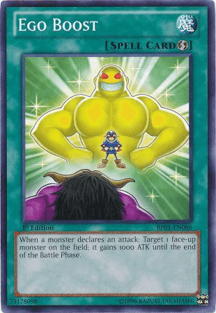 1st Edition, Battle Pack: Epic Dawn, Common, Quick Play Spell, Spell, Unlimited Ego Boost [BP01-EN086] Common - Trading Card World