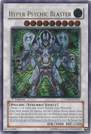 1st Edition, Crimson Crisis, Earth, Psychic, Synchro/Effect Monster, Ultimate Rare, Unlimited Hyper Psychic Blaster [CRMS-EN042] Ultimate Rare - Trading Card World
