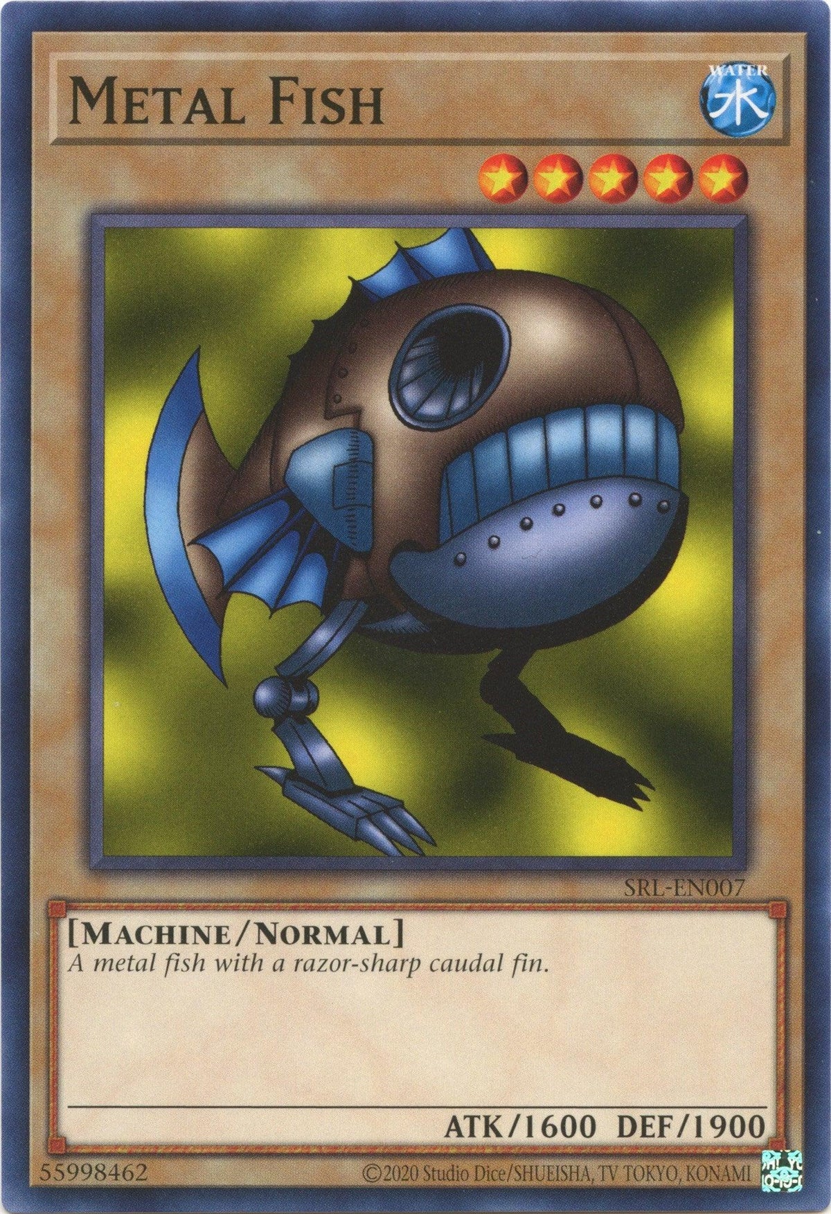 Common, Machine, Normal Monster, Spell Ruler (25th Anniversary Edition), Unlimited, Water Metal Fish (25th Anniversary) [SRL-EN007] Common - Trading Card World