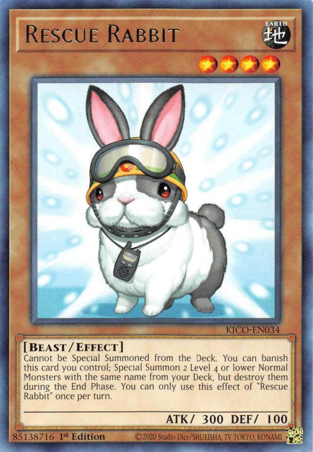 1st Edition, Beast, Earth, Effect monster, King's Court, Rare Rescue Rabbit [KICO-EN034] Rare - Trading Card World