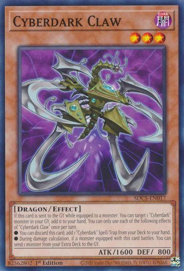 1st Edition, Common, Cyber Strike, Dark, Dragon, Effect Monster, Unlimited Cyberdark Claw [SDCS-EN017] Common - Trading Card World