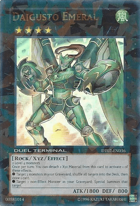 Duel Terminal 7, Limited, Rock, Ultra Rare, Wind, Xyz/Effect Monster Daigusto Emeral [DT07-EN036] Ultra Rare - Trading Card World