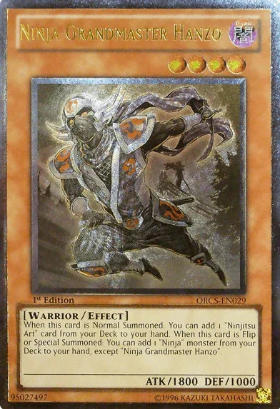 1st Edition, Dark, Effect Monster, Order of Chaos, Ultimate Rare, Unlimited, Warrior Ninja Grandmaster Hanzo [ORCS-EN029] Ultimate Rare - Trading Card World