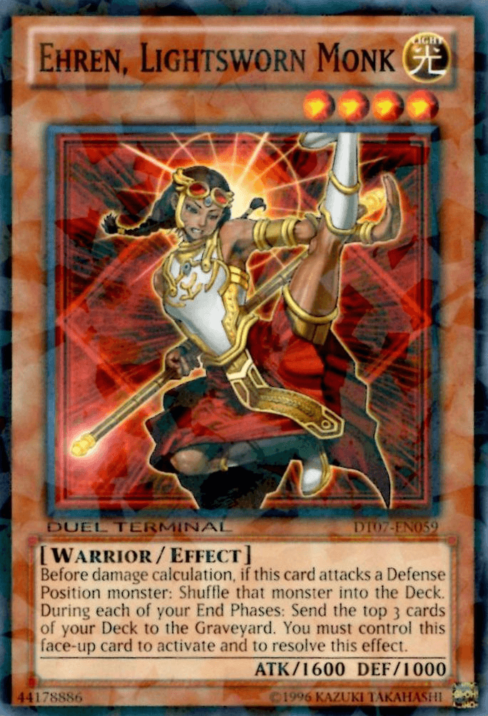 Common, Duel Terminal 7, Effect Monster, Light, Limited, Warrior Ehren, Lightsworn Monk [DT07-EN059] Common - Trading Card World