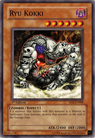 1st Edition, Common, Dark, Effect Monster, Structure Deck: Zombie Madness, Unlimited, Zombie Ryu Kokki [SD2-EN008] Common - Trading Card World