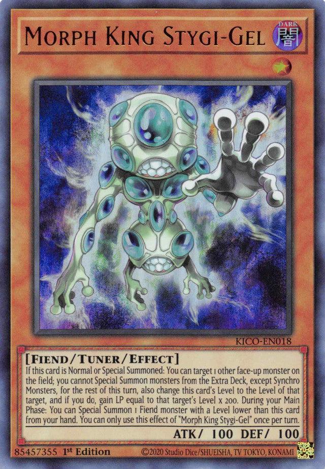 1st Edition, Dark, Fiend, King's Court, Tuner/Effect monster, Ultra Rare Morph King Stygi-Gel (Ultra Rare) [KICO-EN018] Ultra Rare - Trading Card World