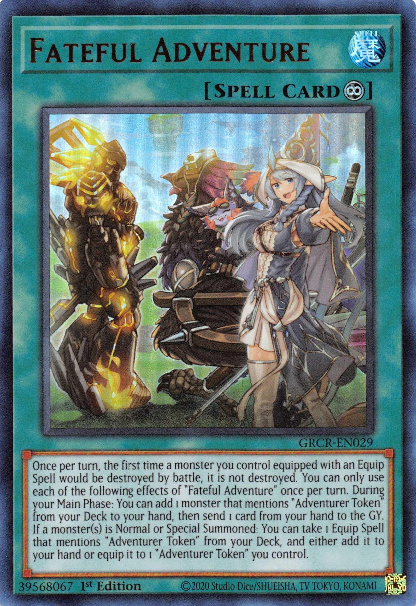 1st Edition, Continuous Spell, Spell, The Grand Creators, Ultra Rare Fateful Adventure [GRCR-EN029] Ultra Rare - Trading Card World