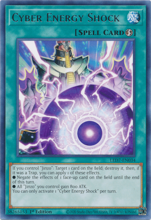 1st Edition, Legendary Duelists: Rage of Ra, Quick Play Spell, Rare, Spell, Unlimited Cyber Energy Shock [LED7-EN034] Rare - Trading Card World