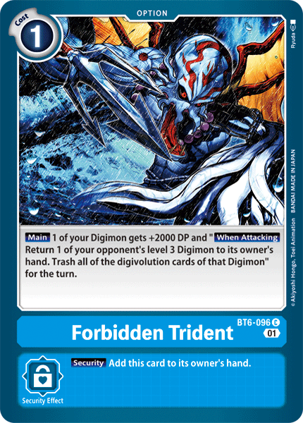 Blue, BT6-096, Common, Double Diamond, Option Forbidden Trident [BT6-096] [Double Diamond] - Trading Card World