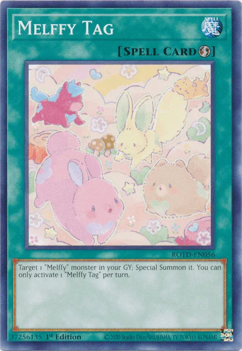 1st Edition, Common, Quick Play Spell, Rise of the Duelist, Spell Melffy Tag [ROTD-EN056] Common - Trading Card World