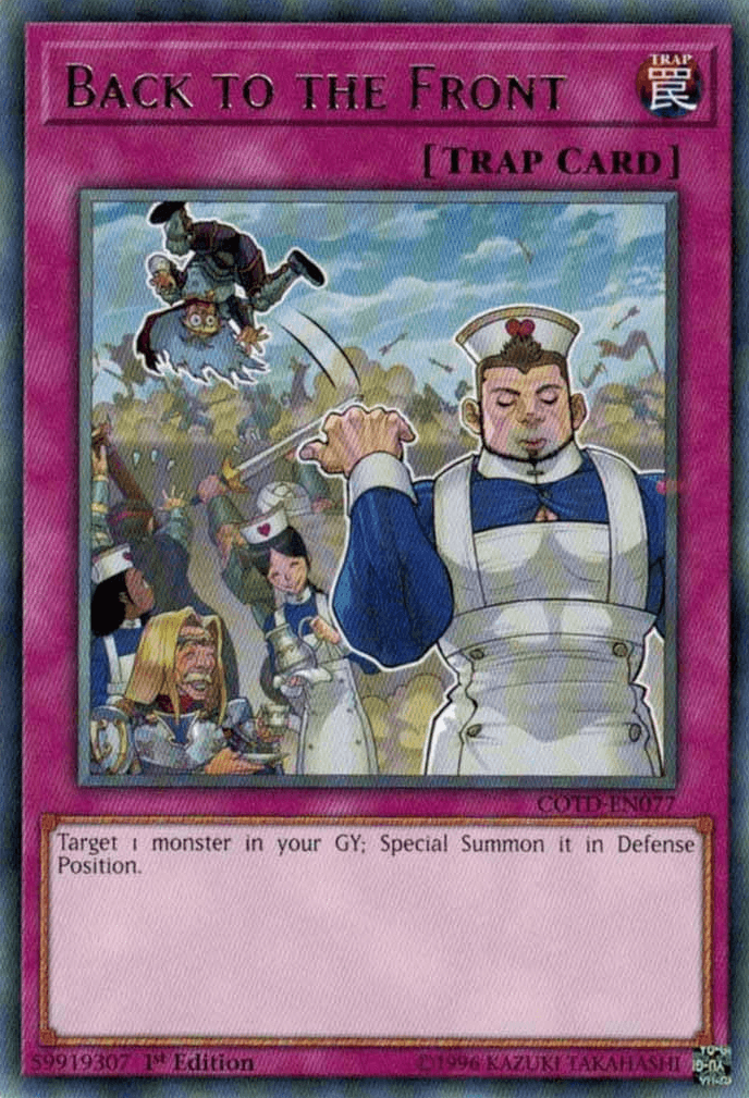 1st Edition, Code of the Duelist, Normal Trap, Rare, Trap, Unlimited Back to the Front [COTD-EN077] Rare - Trading Card World