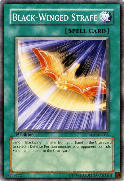 1st Edition, Common, Normal Spell, Spell, The Shining Darkness, Unlimited Black-Winged Strafe [TSHD-EN045] Common - Trading Card World