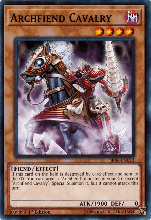 1st Edition, Common, Dark, Effect Monster, Fiend, Structure Deck: Lair of Darkness Archfiend Cavalry [SR06-EN013] Common - Trading Card World