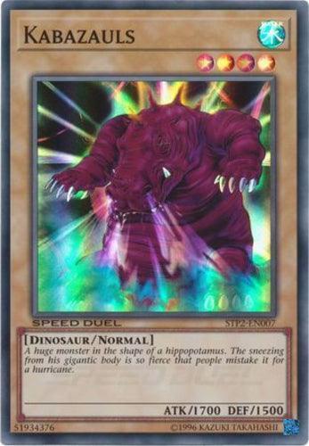 Dinosaur, Normal Monster, Speed Duel: Tournament Pack 2, Super Rare, Unlimited, Water Kabazauls [STP2-EN007] Super Rare - Trading Card World