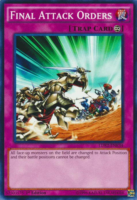 1st Edition, Common, Continuous Trap, Legendary Decks II, Trap, Unlimited Final Attack Orders [LDK2-ENK34] Common - Trading Card World