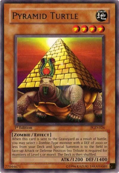 1st Edition, Earth, Effect Monster, Pharaonic Guardian, Rare, Unlimited, Zombie Pyramid Turtle [PGD-026] Rare - Trading Card World