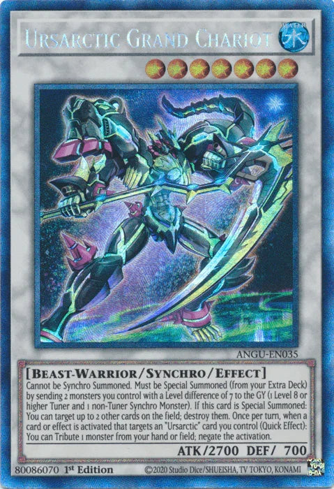 1st Edition, Ancient Guardians, Beast-Warrior, Collector's Rare, Synchro/Effect Monster, Water Ursarctic Grand Chariot(Collector's Rare) [ANGU-EN035] Collector's Rare - Trading Card World