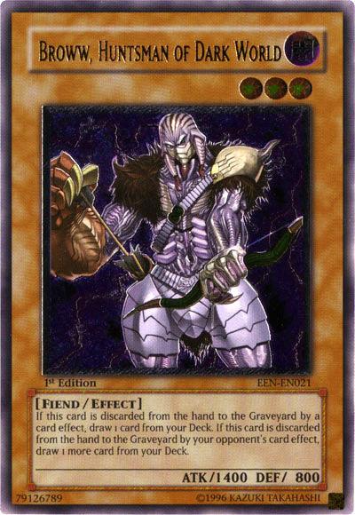 1st Edition, Dark, Effect Monster, Elemental Energy, Fiend, Ultimate Rare, Unlimited Broww, Huntsman of Dark World [EEN-EN021] Ultimate Rare - Trading Card World