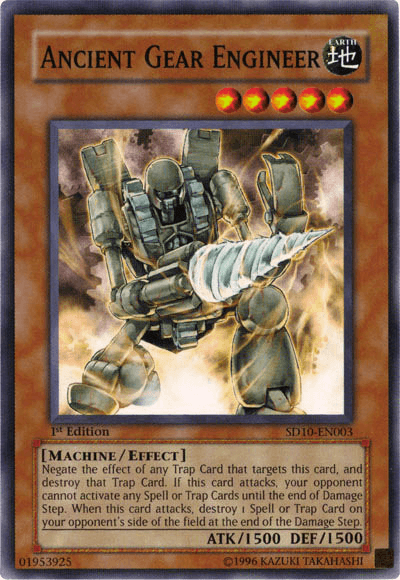 1st Edition, Common, Earth, Effect Monster, Machine, Structure Deck: Machine Re-Volt, Unlimited Ancient Gear Engineer [SD10-EN003] Common - Trading Card World