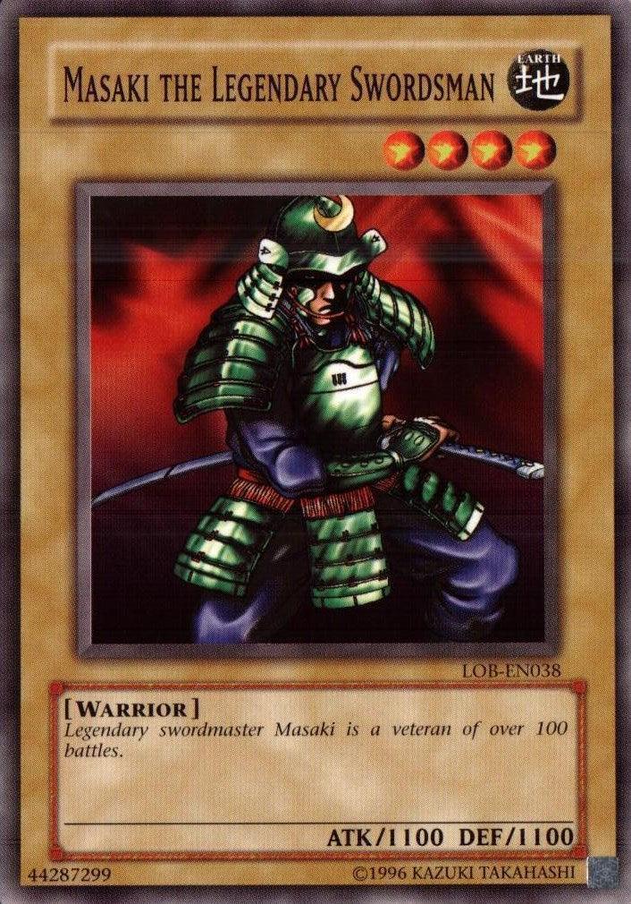 Common, Earth, Normal Monster, The Legend of Blue Eyes White Dragon, Unlimited, Warrior Masaki the Legendary Swordsman [LOB-EN038] Common - Trading Card World