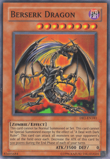 Dark, Dark Revelation Volume 1, Effect Monster, Super Rare, Unlimited, Zombie Berserk Dragon [DR1-EN181] Super Rare - Trading Card World