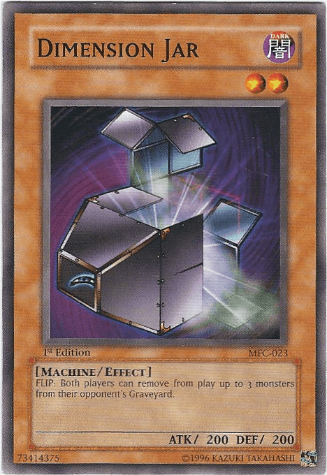 1st Edition, Common, Dark, Effect Monster, Machine, Magician's Force, Unlimited Dimension Jar [MFC-023] Common - Trading Card World