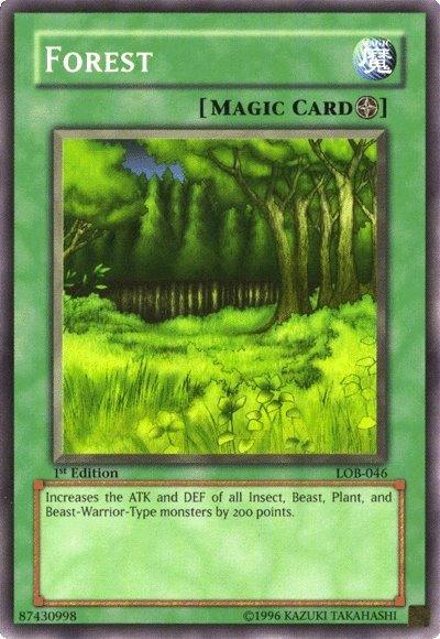 1st Edition, Common, Field Spell, Spell, The Legend of Blue Eyes White Dragon, Unlimited Forest [LOB-046] Common - Trading Card World
