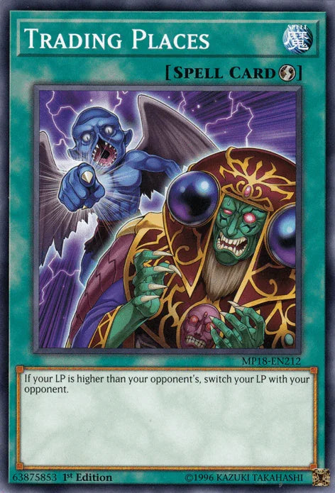 1st Edition, 2018 Mega-Tins Mega Pack, Common, Quick Play Spell, Spell Trading Places [MP18-EN212] Common - Trading Card World
