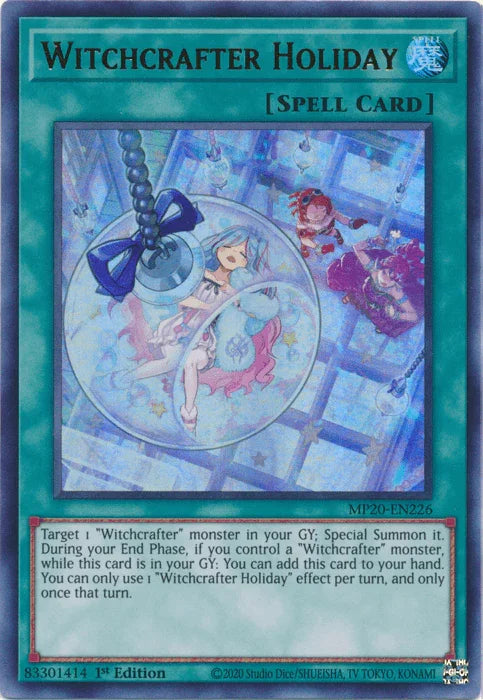 1st Edition, 2020 Tin of Lost Memories, Normal Spell, Spell, Ultra Rare Witchcrafter Holiday [MP20-EN226] Ultra Rare - Trading Card World