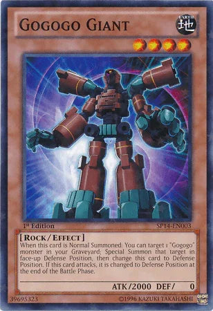 1st Edition, Earth, Effect Monster, Rock, Star Pack 2014, Starfoil Rare Gogogo Giant [SP14-EN003] Starfoil Rare - Trading Card World