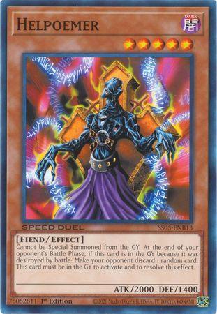 1st Edition, Common, Dark, Effect Monster, Fiend, Speed Duel: Twisted Nightmares Helpoemer [SS05-ENB13] Common - Trading Card World