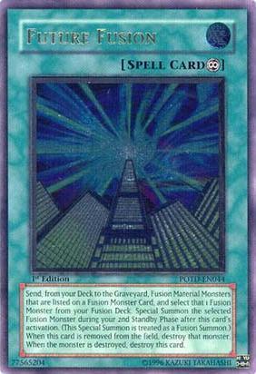 1st Edition, Continuous Spell, Power of the Duelist, Spell, Ultimate Rare, Unlimited Future Fusion [POTD-EN044] Ultimate Rare - Trading Card World