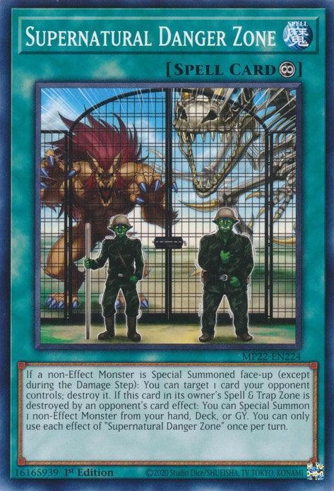1st Edition, 2022 Tin of the Pharaoh's Gods, Common, Continuous Spell, Spell Supernatural Danger Zone [MP22-EN224] Common - Trading Card World