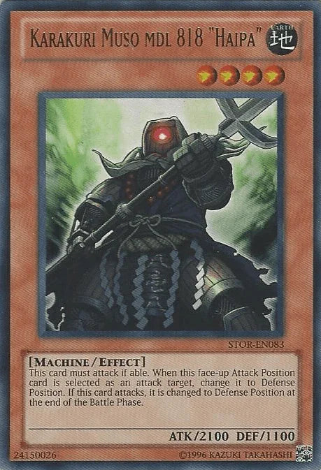 1st Edition, Earth, Effect Monster, Machine, Storm of Ragnarok, Ultra Rare, Unlimited Karakuri Muso mdl 818 "Haipa" [STOR-EN083] Ultra Rare - Trading Card World