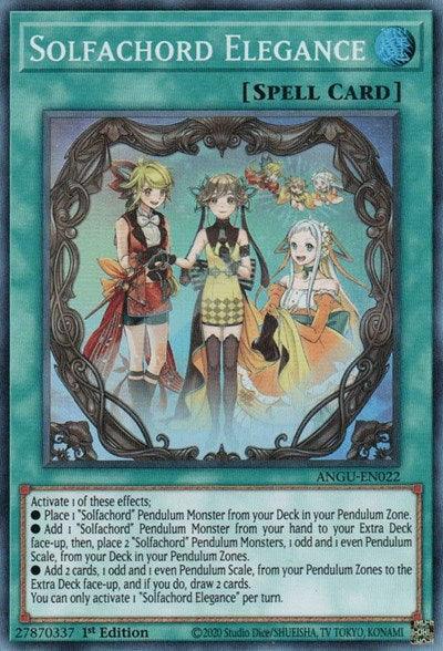 1st Edition, Ancient Guardians, Normal Spell, Spell, Super Rare Solfachord Elegance (Super Rare) [ANGU-EN022] Super Rare - Trading Card World