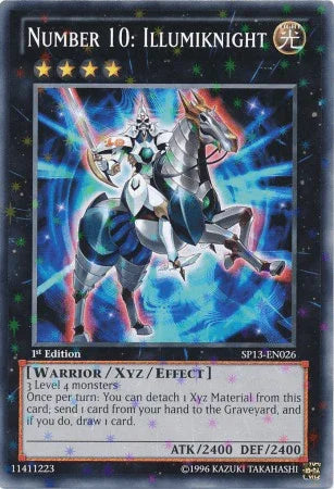 1st Edition, Light, Star Pack 2013, Starfoil Rare, Unlimited, Warrior, Xyz/Effect Monster Number 10: Illumiknight [SP13-EN026] Starfoil Rare - Trading Card World
