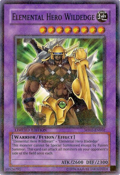 Earth, Fusion/Effect Monster, Limited, Mattel Action Figure Promos: Series 2, Rare, Warrior Elemental Hero Wildedge [MF02-EN002] Rare - Trading Card World