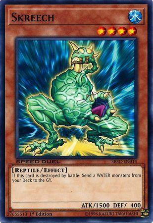 1st Edition, Common, Effect Monster, Reptile, Speed Duel: Scars of Battle, Water Skreech [SBSC-EN014] Common - Trading Card World