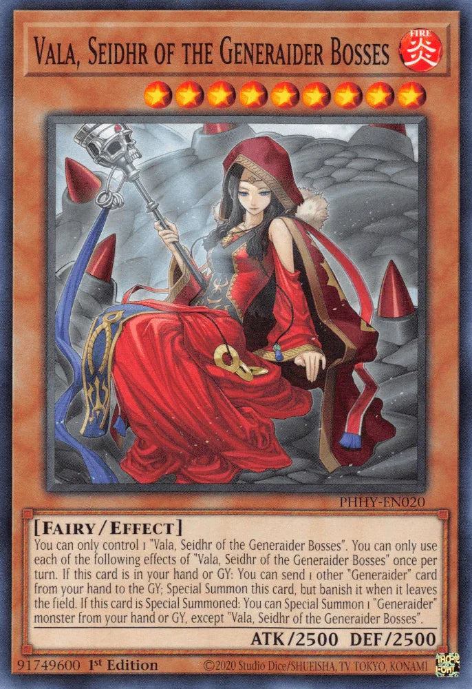 1st Edition, Common, Effect Monster, Fairy, Fire, Photon Hypernova Vala, Seidhr of the Generaider Bosses [PHHY-EN020] Common - Trading Card World