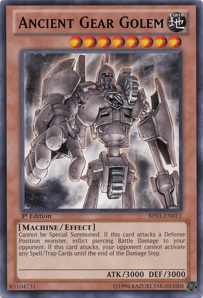 1st Edition, Battle Pack: Epic Dawn, Earth, Effect Monster, Machine, Rare, Unlimited Ancient Gear Golem [BP01-EN011] Rare - Trading Card World
