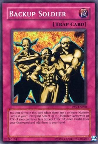 Normal Trap, Pharaoh's Servant, Super Rare, Trap, Unlimited Backup Soldier [PSV-EN028] Super Rare - Trading Card World